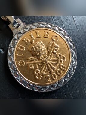 Vintage Great Jubilee Keychain Holy Year 2000 Catholic Church Roma Italy Pope